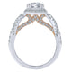 Engagement Ring 14k White/pink Gold Diamond Halo