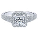 Engagement Ring 14k White/pink Gold Diamond Halo