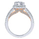Engagement Ring 14k White/pink Gold Diamond Halo