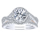 Engagement Ring 14k White/pink Gold Diamond Halo