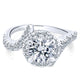 14K White/Pink Gold Diamond Halo Two-Tone Engagement Ring ER12759R4T44Jj