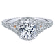 Engagement Ring 14k White/pink Gold Diamond Halo