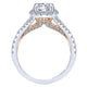 Engagement Ring 14k White/pink Gold Diamond Halo