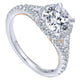 Engagement Ring 14k White/pink Gold Diamond Halo