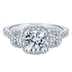 Engagement Ring 14k White/pink Gold Diamond Halo