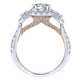 Engagement Ring 14k White/pink Gold Diamond Halo