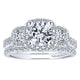 Engagement Ring 14k White/pink Gold Diamond Halo