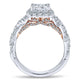 14K White/Pink Gold Diamond Halo Two-Tone Engagement Ring ER12831S4T44Jj