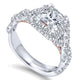 14K White/Pink Gold Diamond Halo Two-Tone Engagement Ring ER12831S4T44Jj