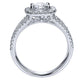 Engagement Ring 14k White/pink Gold Diamond Halo