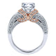 14K White/Pink Gold Diamond Straight Two-Tone Engagement Ring ER11835R4T44Jj