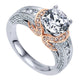 14K White/Pink Gold Diamond Straight Two-Tone Engagement Ring ER11835R4T44Jj