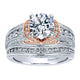 14K White/Pink Gold Diamond Straight Two-Tone Engagement Ring ER11835R4T44Jj