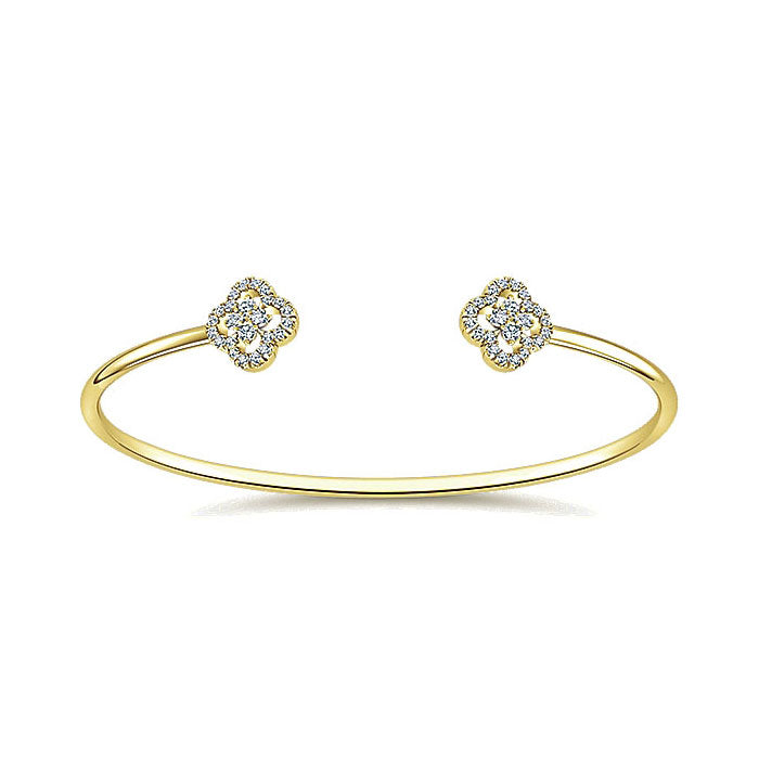 14k Yellow Gold Diamond Bangle
