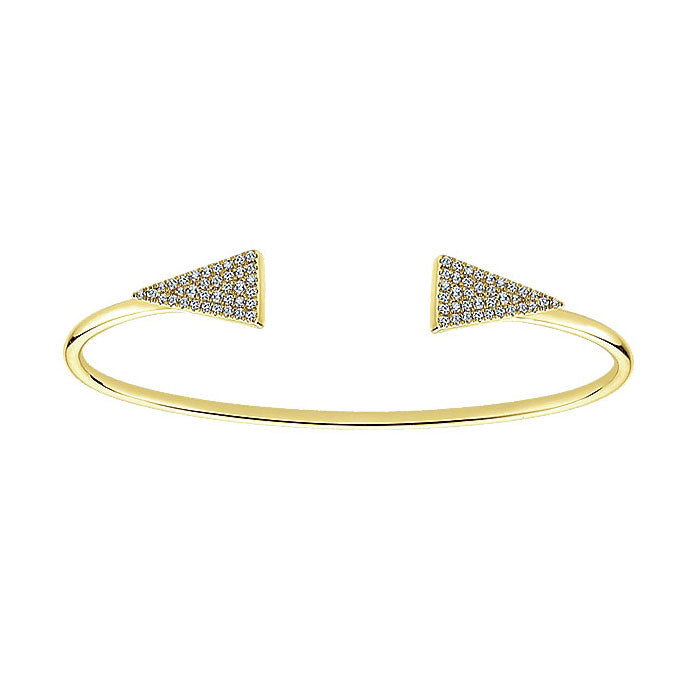 14k Yellow Gold Diamond Bangle