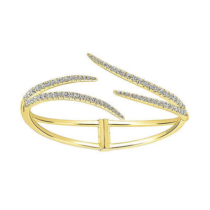 14k Yellow Gold Diamond Bangle