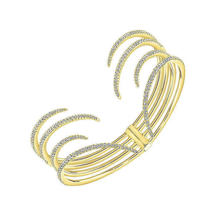 14k Yellow Gold Diamond Bangle