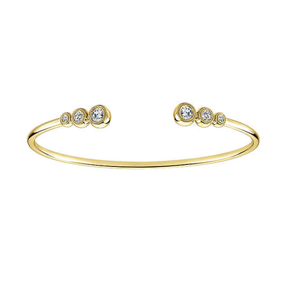 14k Yellow Gold Diamond Bangle