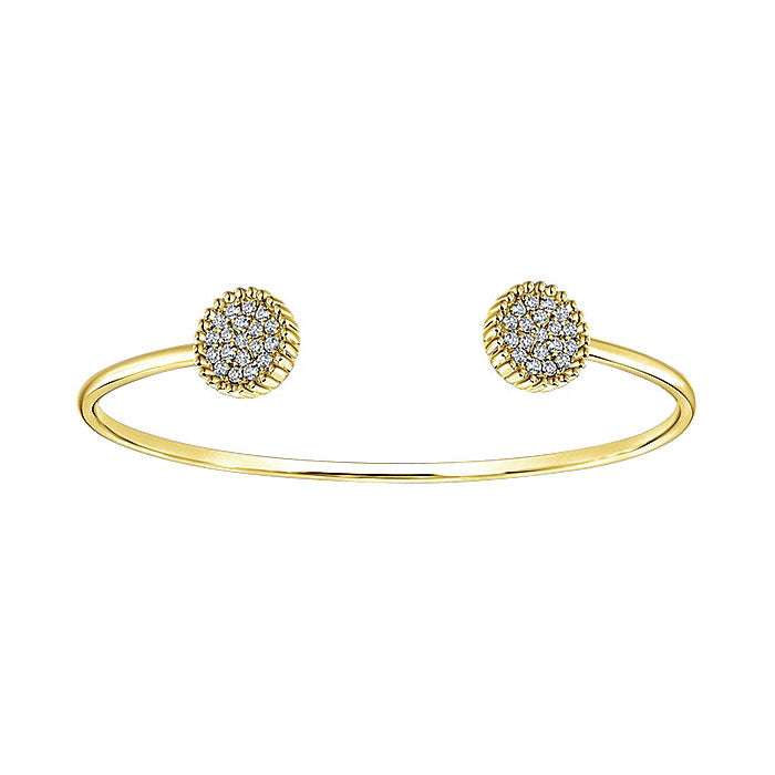 14k Yellow Gold Diamond Bangle