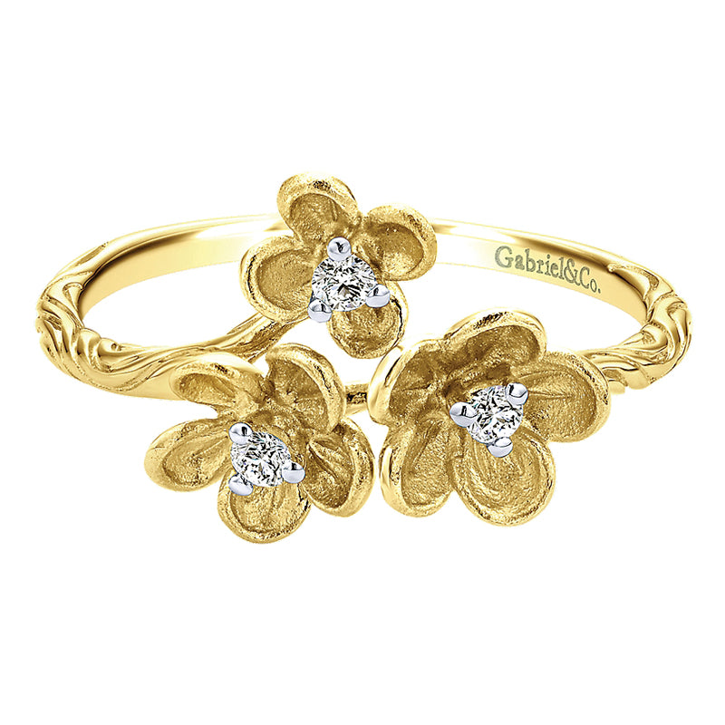 Ladies' Ring 14k Yellow Gold Floral Fashion