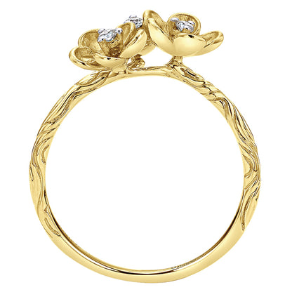 Ladies' Ring 14k Yellow Gold Floral Fashion