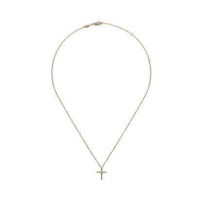 14k Yellow Gold Diamond Fashion Necklace