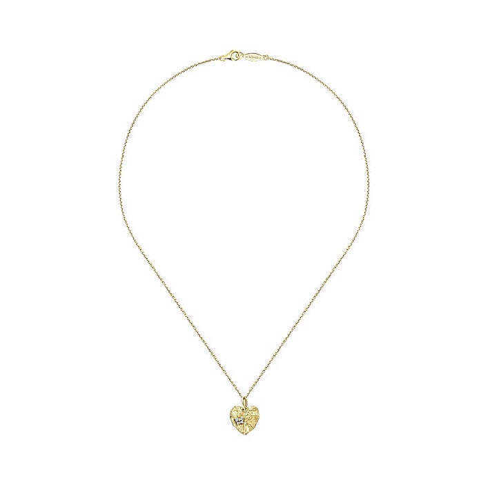 14k Yellow Gold Diamond Fashion Necklace