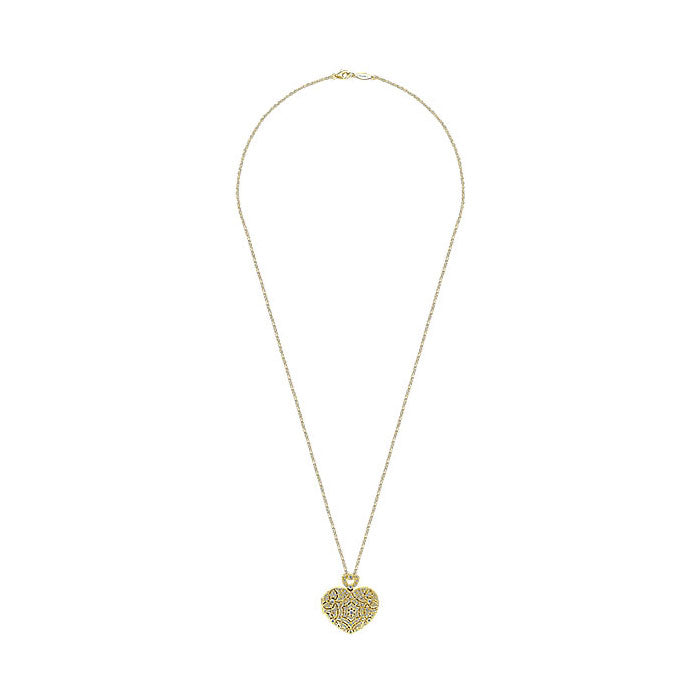 14k Yellow Gold Diamond Fashion Necklace