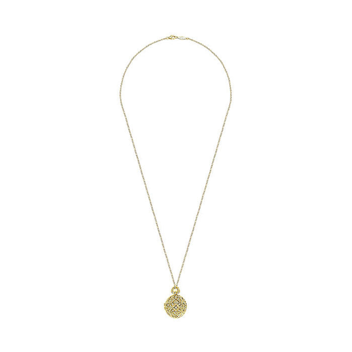 14k Yellow Gold Diamond Fashion Necklace