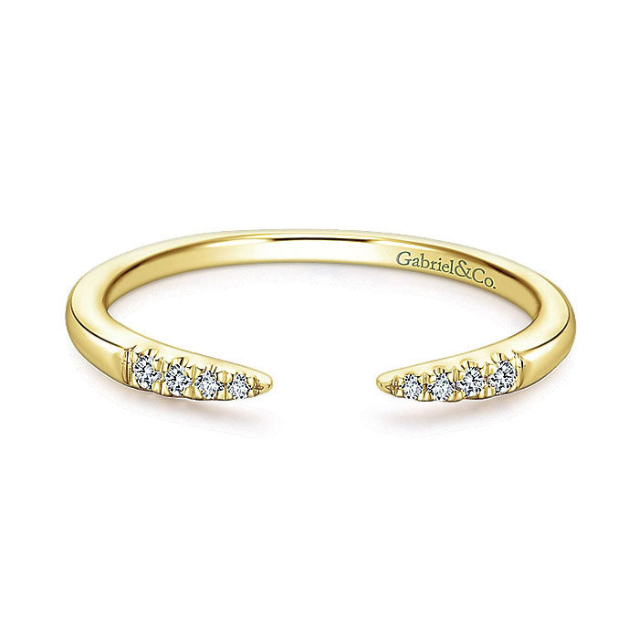 14k Yellow Gold Diamond Stackable Ladies' Ring