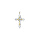 14k Yellow/white Gold Diamond Cross Cross Pendant