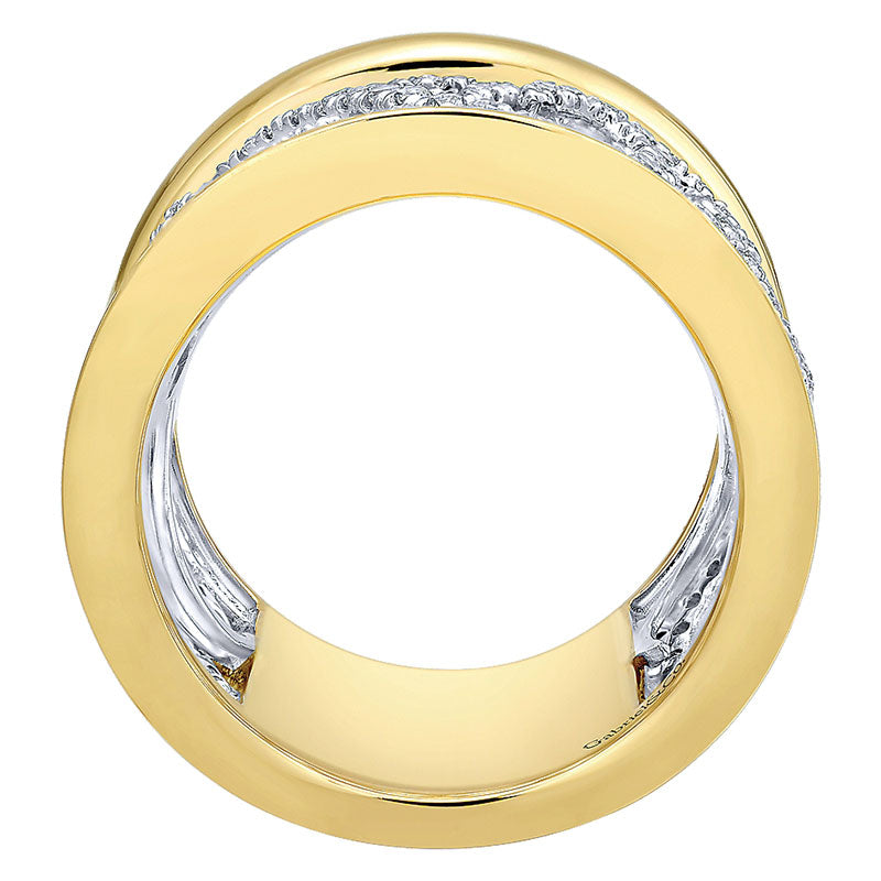 Anniversary Band 14k Yellow/white Gold Diamond Fancy