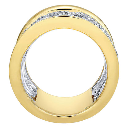 Anniversary Band 14k Yellow/white Gold Diamond Fancy