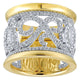 Anniversary Band 14k Yellow/white Gold Diamond Fancy