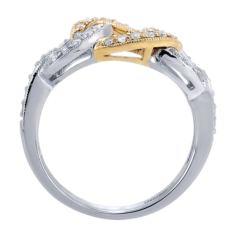 Ladies' Ring 14k Yellow/white Gold Lusso Diamond Fashion