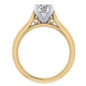 Engagement Ring 14k Yellow/white Gold Diamond Straight