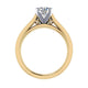 Engagement Ring 14k Yellow/white Gold Diamond Straight