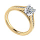 Engagement Ring 14k Yellow/white Gold Diamond Straight