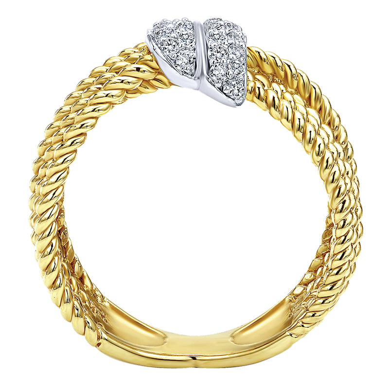 Ladies' Ring 14k Yellow/white Gold Hampton Wide Band