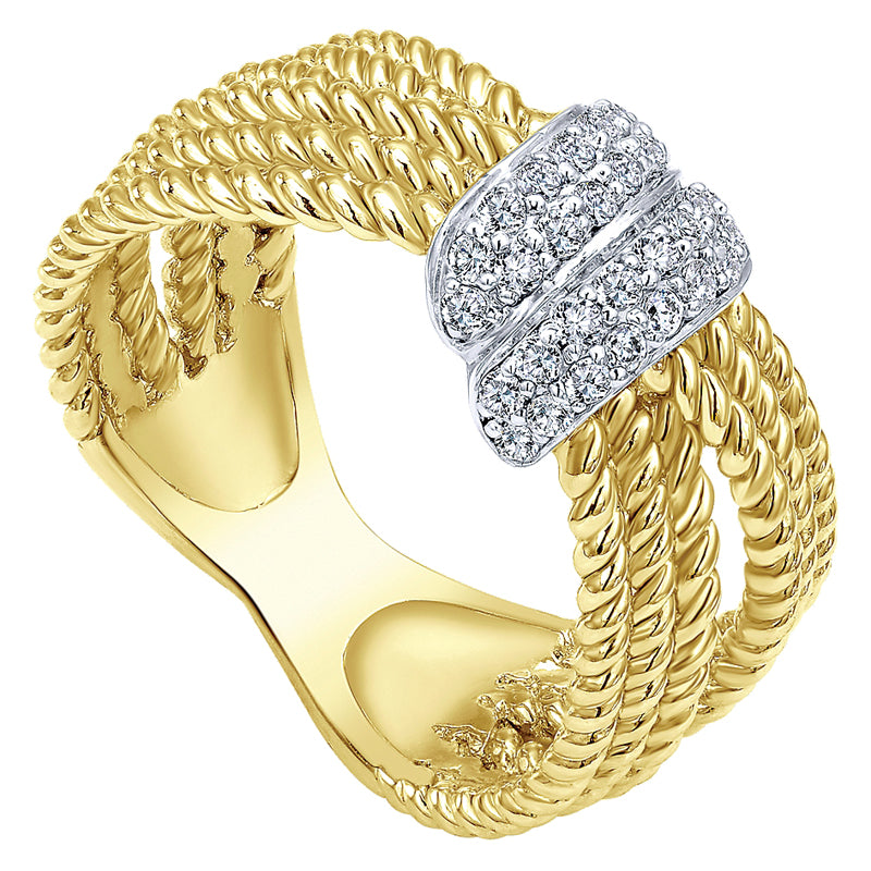 Ladies' Ring 14k Yellow/white Gold Hampton Wide Band