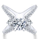 18K White Gold Diamond 3 Stones 18K White Gold Engagement Ring ER13677R6W84Jj