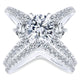 18K White Gold Diamond 3 Stones 18K White Gold Engagement Ring ER13677R6W84Jj