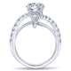 Engagement Ring 18k White Gold Diamond Bypass