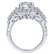 18K White Gold Diamond Double Halo 18K White Gold Engagement Ring ER12353R6W84Jj