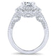 Engagement Ring 18k White Gold Diamond Double Halo