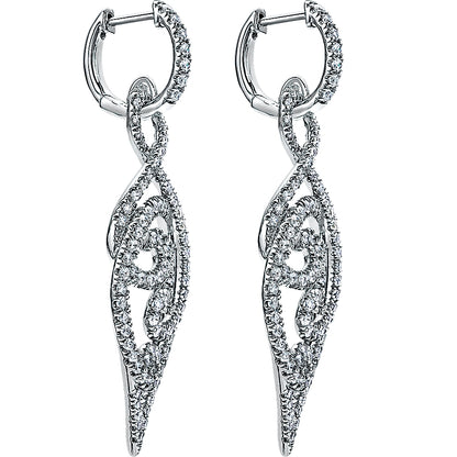 18k White Gold Diamond Drop Earrings