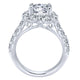 18K White Gold Diamond Halo 18K White Gold Engagement Ring ER11986R8W84Jj