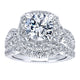 18K White Gold Diamond Halo 18K White Gold Engagement Ring ER11991R8W84Jj