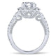 Engagement Ring 18k White Gold Diamond Halo
