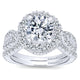 Engagement Ring 18k White Gold Diamond Halo